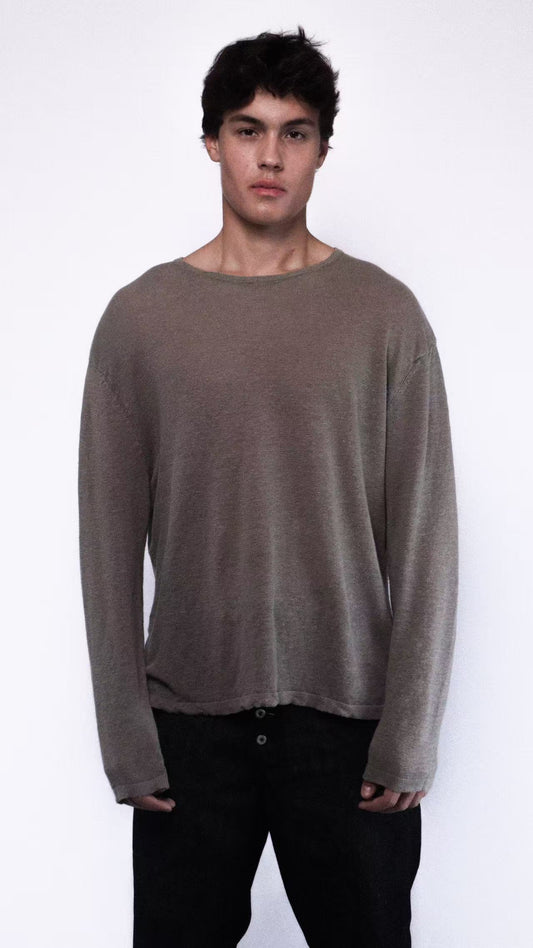 GREEN LINEN LONG SLEEVE